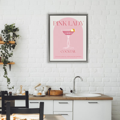 Stylish Retro Pink Lady Floating Frame, design by Lil' Rue
