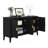 60" W Sideboard Cabinet With Adjustable Shelves And 4 Doors, Buffet Cabinet With Storage For Dinning Room, Kitchen And Living Room, Black