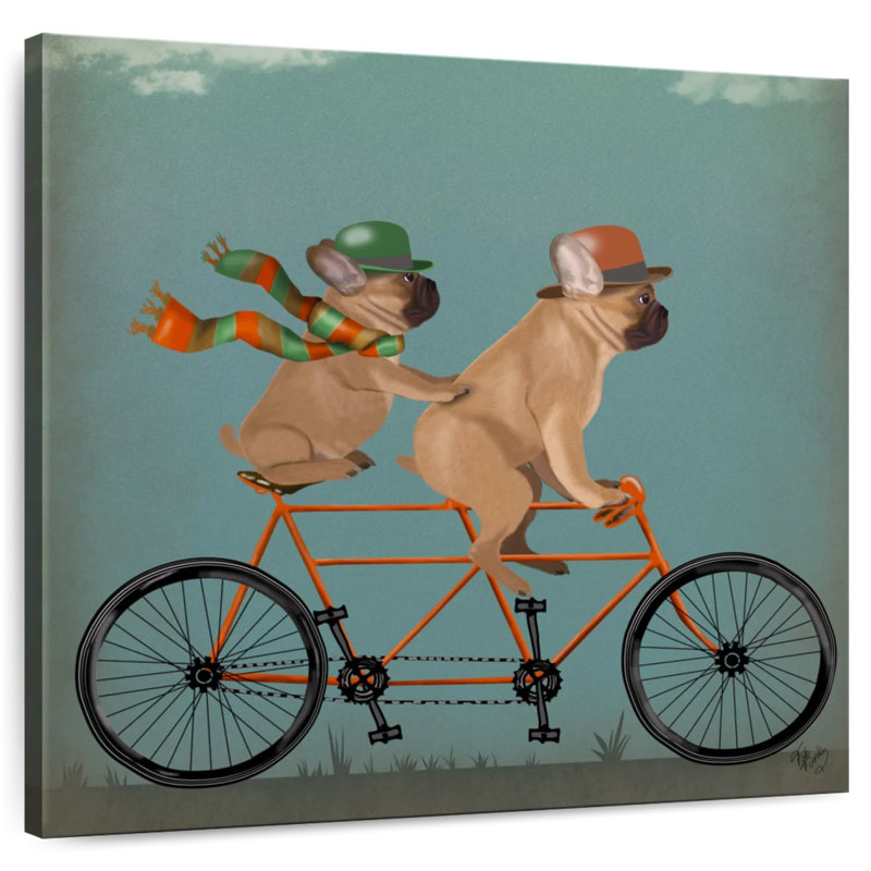 Bouledogue français tandem Brampt, H 39 po x l 39 po
