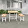 2 - Person Acacia Wood Patio Dining Set with Rectangular Table