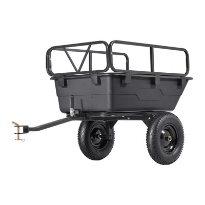 Remorque à benne basculante 500 lb Remorque de jardin en plastique Ft