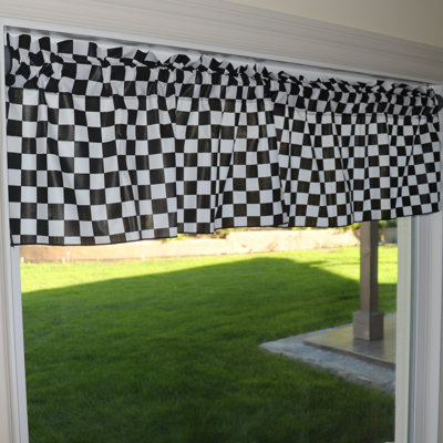 Checkerboard Print Window Valance