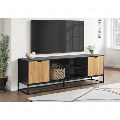 Meuble télé, console, meuble multimédia, meuble de rangement, stratifié de salon, moderne,