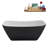 59" Streamline Soaking Freestanding Tub and Tray With Internal Drain-112235333