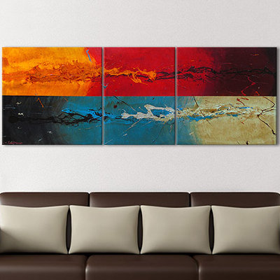 3 Piece No Frame Painting on Canvas