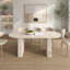 Table de salle à manger de cuisine extensible pour 4 à 8 personnes, table de cuisine ovale avec base en bois pour salon de famille