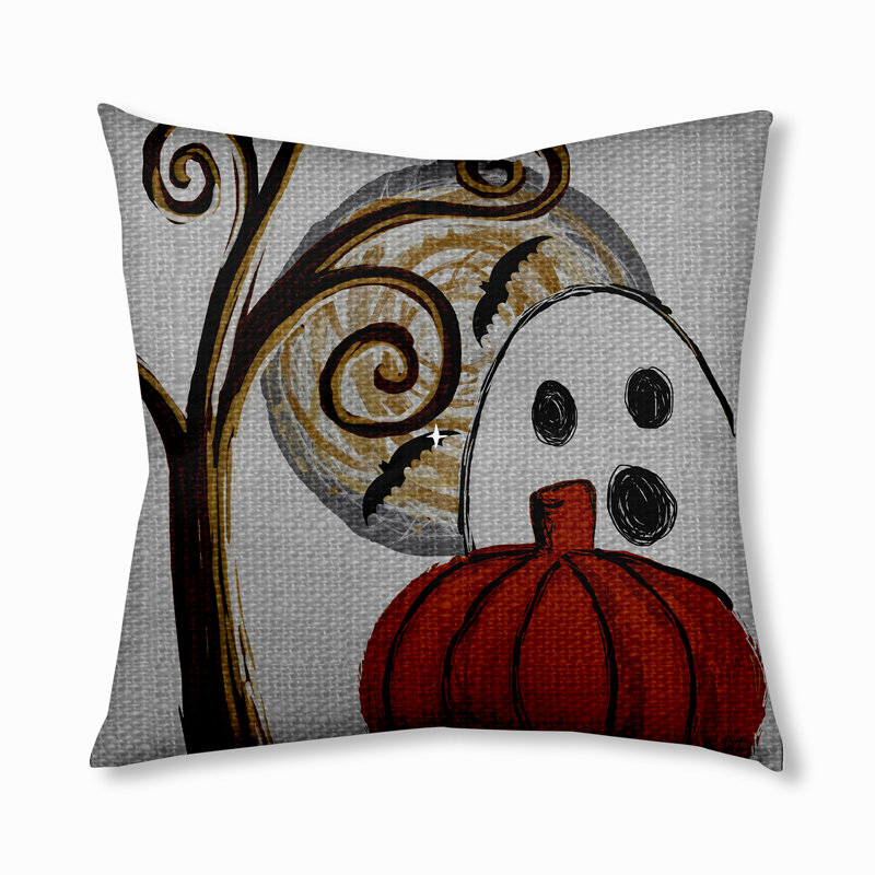Oreiller capitonné à motif d'automne, 30 po x 30 po
