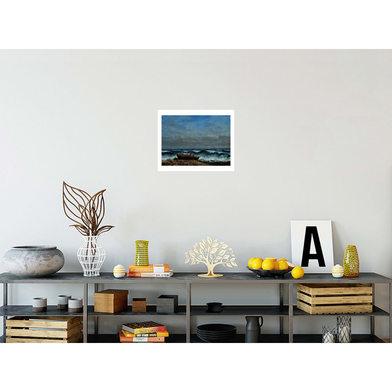 «The Stormy Sea» ou «The Wave» par Gustave Courbet, impression giclée, H 16 po x l 20 po