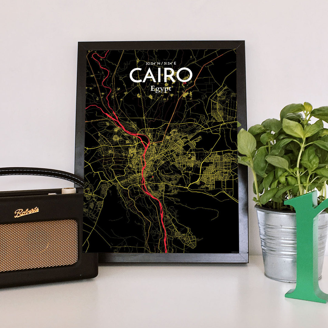 Cairo City Map - No Frame Print