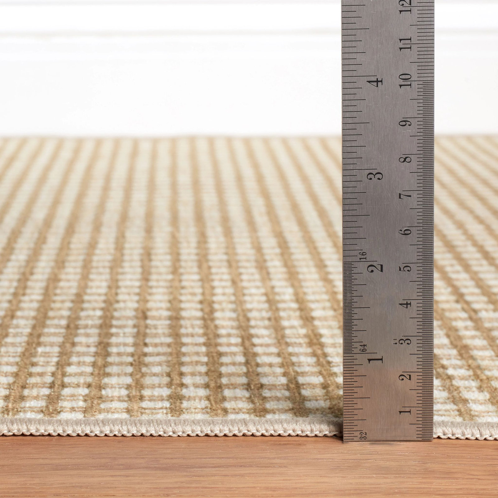 Hartley Natural Machine Washable Plaid Rug, Runner 2'6" x 8'