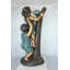 Statue en bronze pour 2 enfants grimpant sur un arbre - Taille: L 17 po x l 17 po x H 46 po.