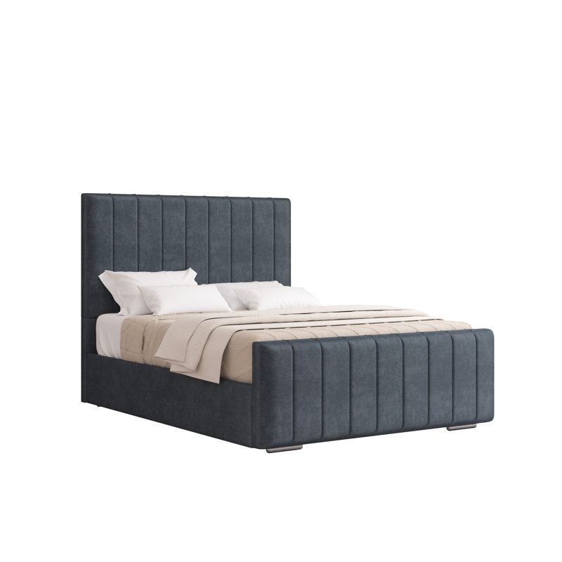 Scarlette Upholstered Bed Frame, Single (3'), Charcoal