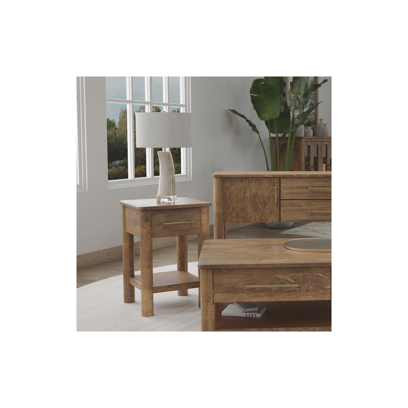 Quinn End Table With Storage, 25.5" H x 17.75" W x 17.75" D