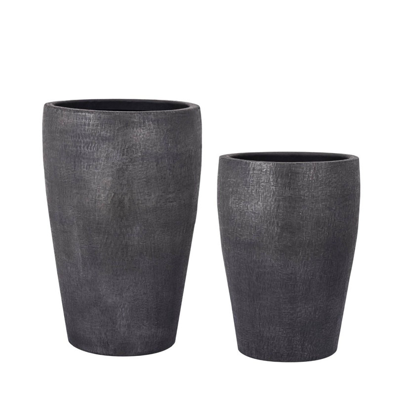 Aniyaha Ceramic Pot Planter, 62cm H x 40cm W x 40cm D, Gold