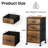 Mobile File Cabinet, Rolling Printer Stand With 3 Drawers, Fabric Vertical Filing Cabinet Fits A4 Or Letter Size For Home Office-110733105