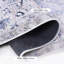Tapis 6 x 9, teinture pliable pour la chambre à coucher, bureau antidérapant bleu et crème, motif