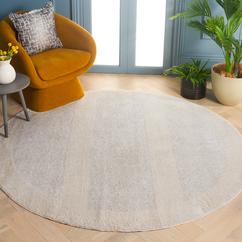 Tapis à motif géométrique Katoya Performance, Rond 6 pi 7 po
