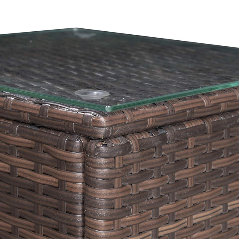 Alyce 2 Seater Rattan Conversation Set, Brown