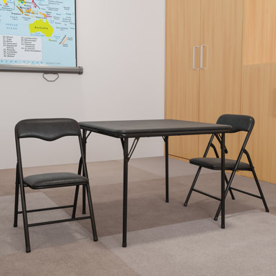 Kids Colorful 3 Piece Folding Table and Chair Set
