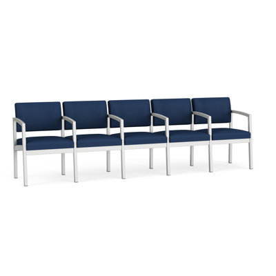 Lenox Steel Waiting Reception 5 Seat Tandem Seating Metal Frame