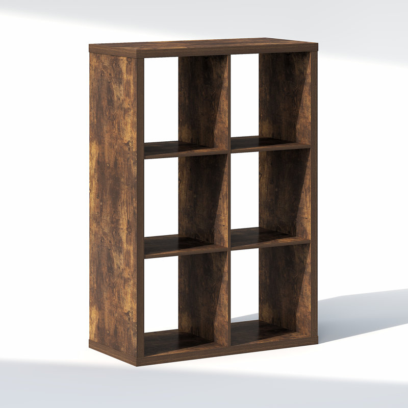 Heddy 76.2cm W Manufactured Wood Shelving Unit, Amber Pine