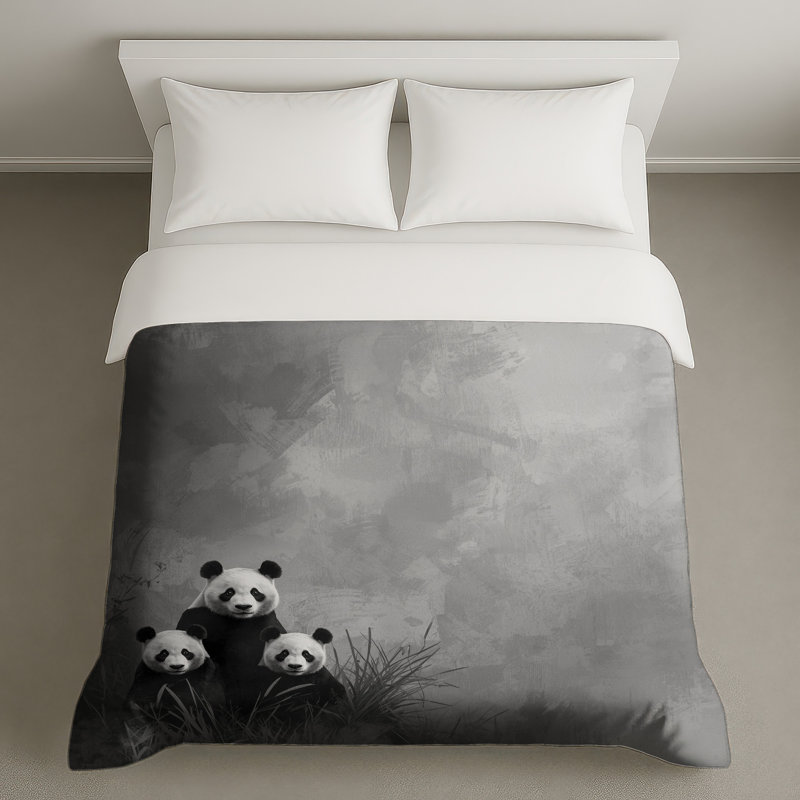 Housses de couette Family of Giant Pandas, Très grand lit