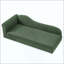 Canapé pour animaux de compagnie pour chiens - dossier moderne à vagues irrégulières, accoudoir simple, tissu en lin respirant de qualité supérieure, coussin moelleux et pieds en plastique bas-356836145