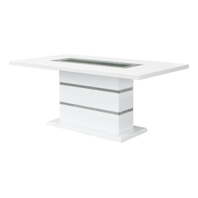 Westminster White 79.5" Pedestal Dining Table