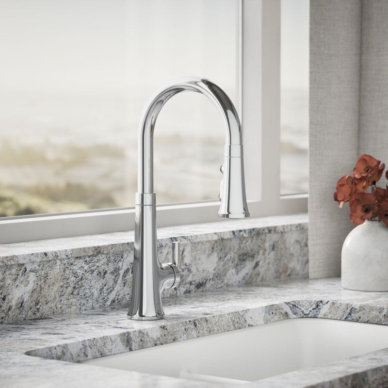 Tone Touchless Pull-Down Kitchen Sink Faucet with Three-Function Sprayhead, Polished Chrome