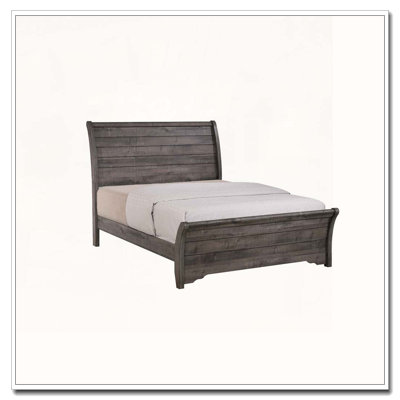 Rustic Wood Platform Bed