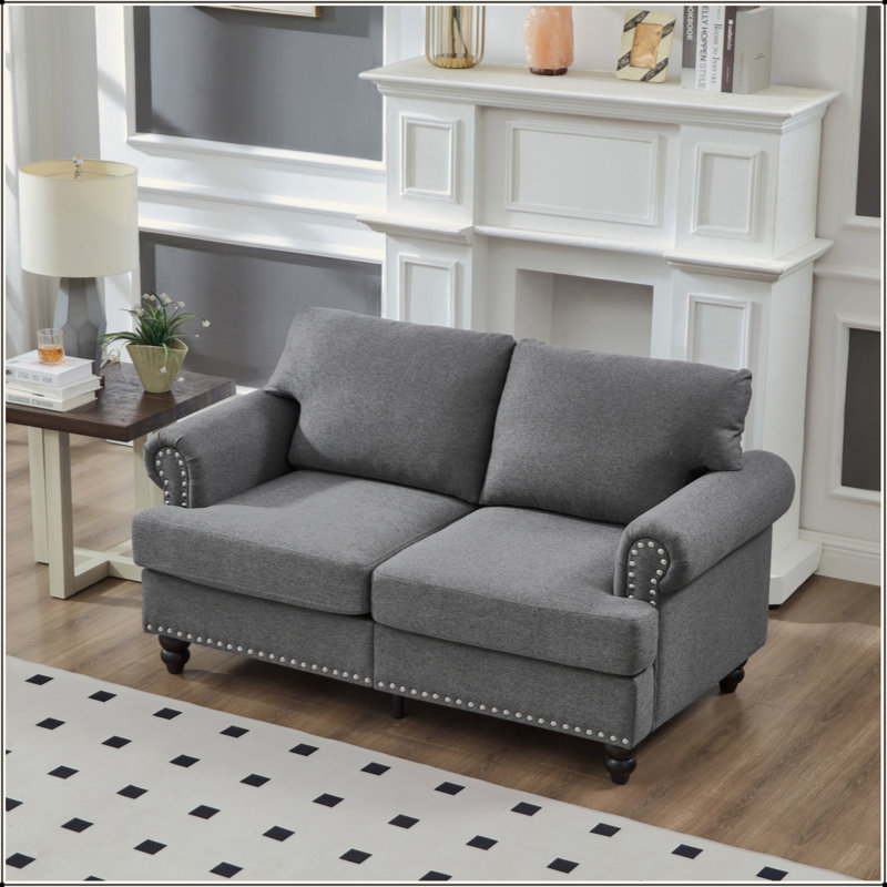Canapé en tissu 59,5 po 59 po, Gris