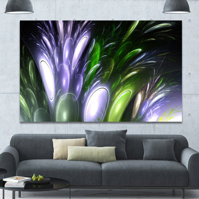 « mystérieux psychédélique fleur », impression sur toile tendue