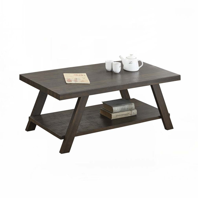 Table basse avec plateau ouvert Athens, Espresso, Espresso