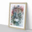 Colourful Bull Cow in Abstract - Picture Frame Graphic Art Print-55686500-55686503