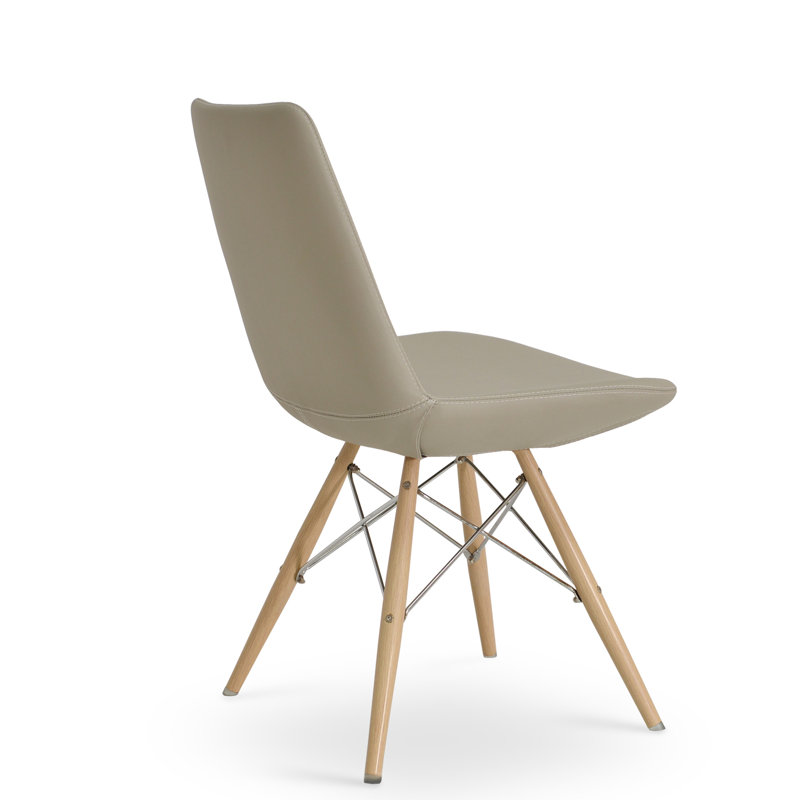 Chaise mw Eiffel, Similicuir os, Acier inoxydable