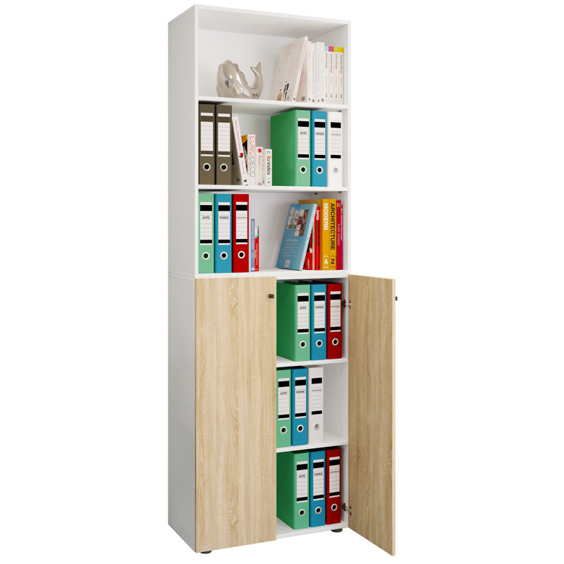Rhyli Storage Cabinet, White/Natural