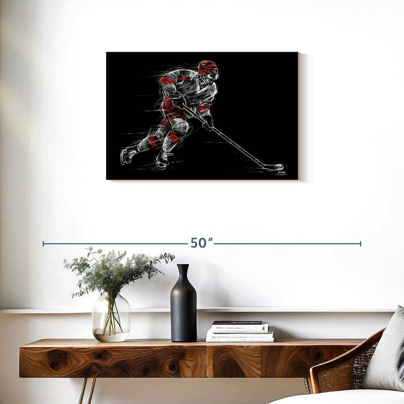 Accélérer le joueur de hockey, H 20 po x l 30 po