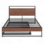 Structure de lit plateforme en métal avec lit gigogne, ports USB et support à lattes, aucun sommier nécessaire-227668580-227668579