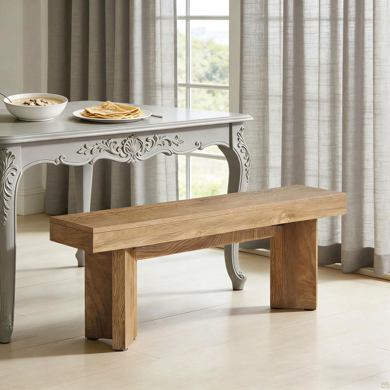 Dining Bench,Nordic Style Kitchen Table Bench,Bedroom Seating, Brown
