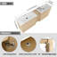 Meuble-lavabo autoportant de 234 cm avec lavabo en céramique blanche et 1 petite armoire de rangement-201458388-212043673