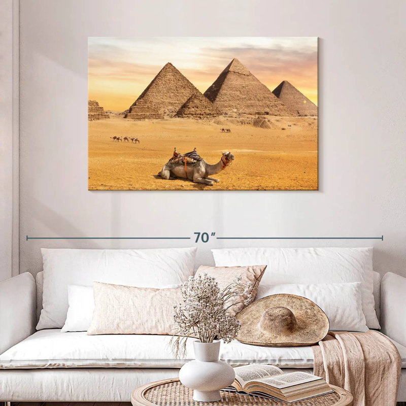 Pyramides de Gizeh Adella, H 30 po x l 45 po
