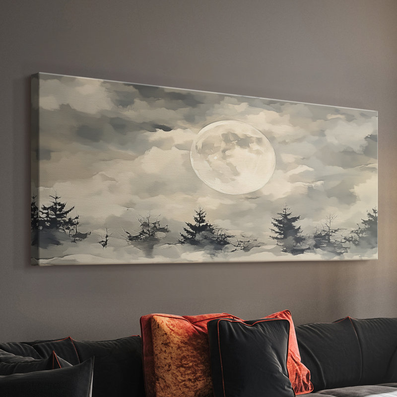 Série paysage - XCV - Toile tendue avec châssis - Prêt à accrocher, H 12 po x l 30 po
