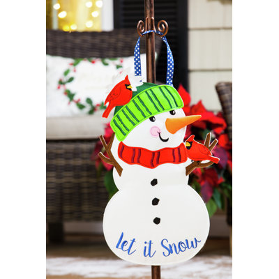 Murale en feutre Let It Snow Man