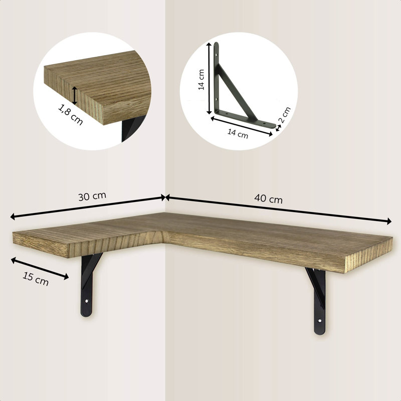 Lynna 2 Piece Corner Shelf