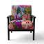 Chaise avec accoudoirs en velours Idona-820160047