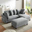 Canapé modulaire polyvalent avec repose-pieds mobile à rangement caché et assise profonde-48511442