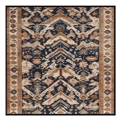Machine Washable Persian Brown Area Rug