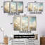 «Beige Gold Minimalisme Clouds I», ensemble d'art mural nuages-107733623-107733625