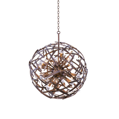 Luminaire suspendu en cuivre patiné Ambola 18 LT Kalco