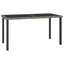 Table basse d'extérieur rectangulaire avec plateau en verre et rotin en PE pour jardin-606352519-596178467